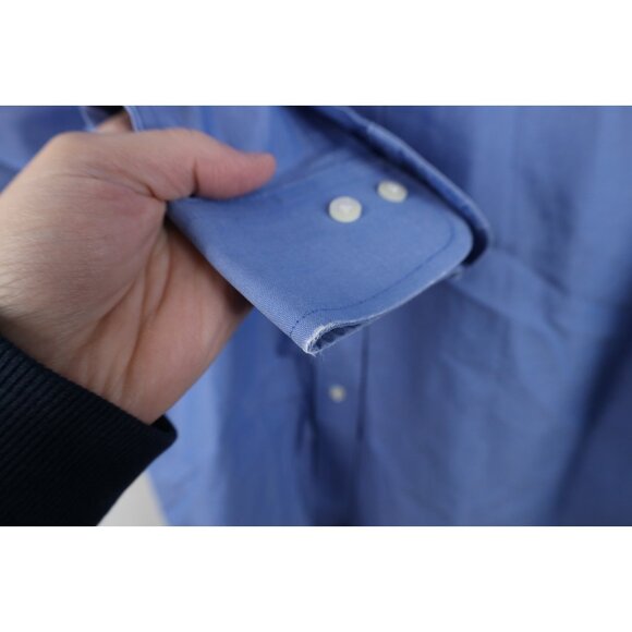 Vtg 90s Brooks Brothers Mens 17 34/35 Distressed Cotton Button Down Shirt OCBD - Picture 12 of 16